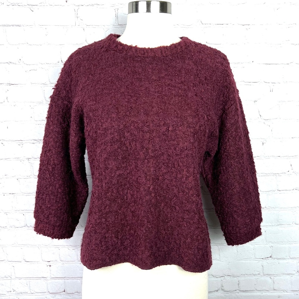⏳•|•CHELSEA & THEODORE•| 3/4 Sleeve Textured Sweater - Picture 1 of 10